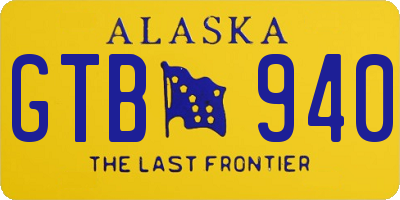 AK license plate GTB940