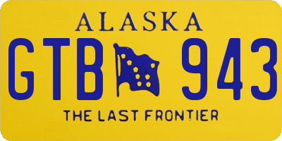 AK license plate GTB943