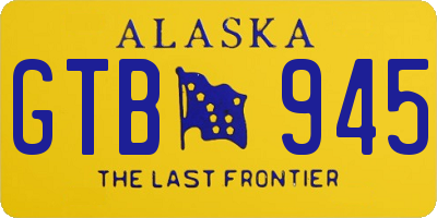 AK license plate GTB945