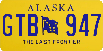 AK license plate GTB947