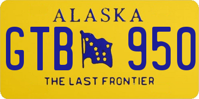 AK license plate GTB950