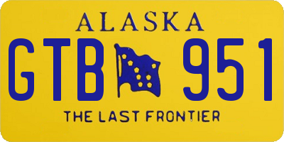 AK license plate GTB951