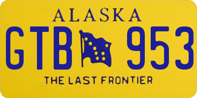 AK license plate GTB953