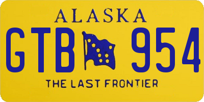 AK license plate GTB954