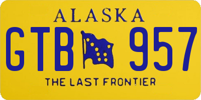 AK license plate GTB957