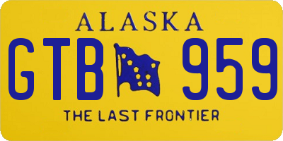 AK license plate GTB959