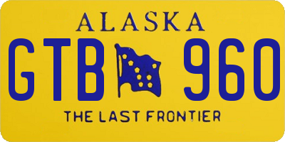 AK license plate GTB960