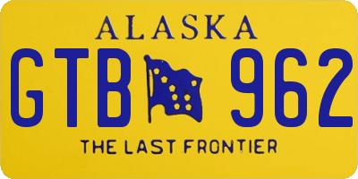 AK license plate GTB962