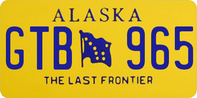 AK license plate GTB965