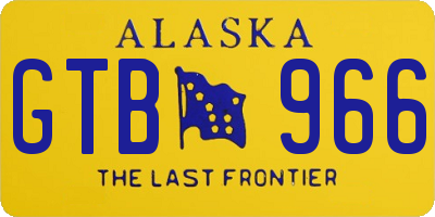 AK license plate GTB966