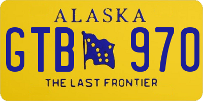 AK license plate GTB970