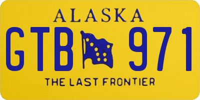 AK license plate GTB971