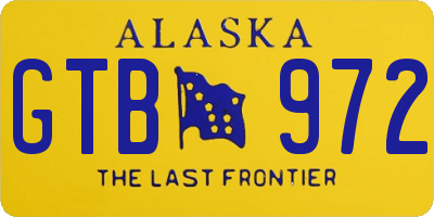 AK license plate GTB972