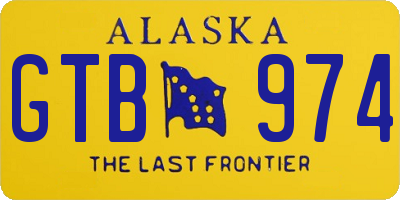 AK license plate GTB974