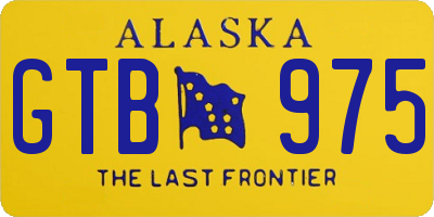 AK license plate GTB975