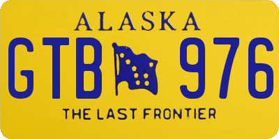 AK license plate GTB976