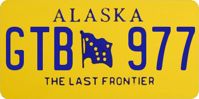 AK license plate GTB977