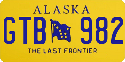 AK license plate GTB982