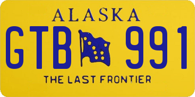 AK license plate GTB991