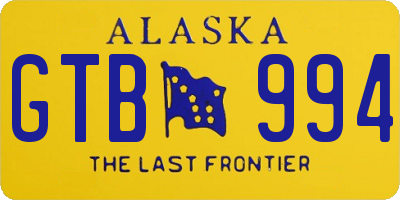 AK license plate GTB994