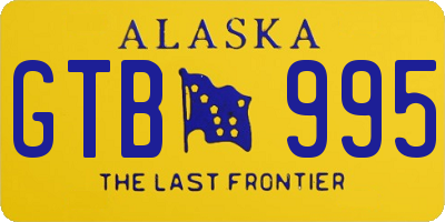 AK license plate GTB995