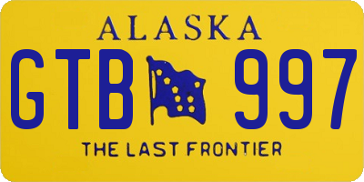 AK license plate GTB997