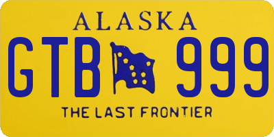 AK license plate GTB999