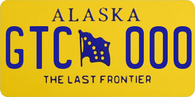 AK license plate GTC000