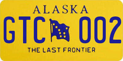 AK license plate GTC002