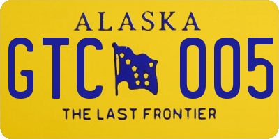 AK license plate GTC005