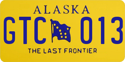 AK license plate GTC013