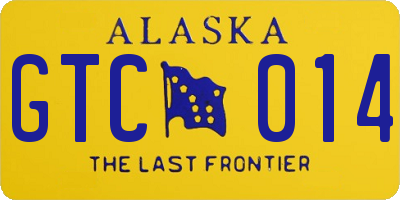 AK license plate GTC014