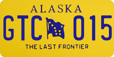 AK license plate GTC015