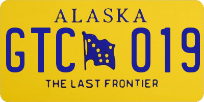 AK license plate GTC019