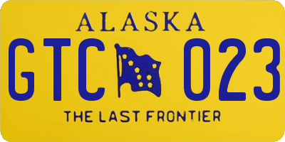 AK license plate GTC023