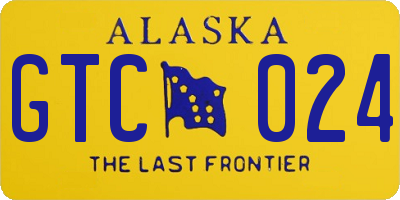 AK license plate GTC024