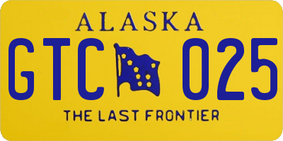 AK license plate GTC025