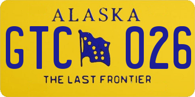 AK license plate GTC026