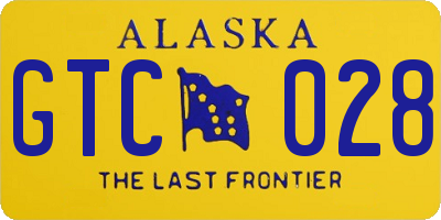 AK license plate GTC028