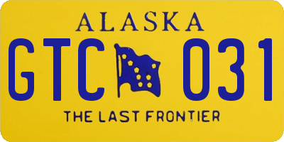 AK license plate GTC031