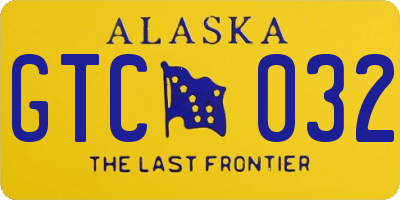 AK license plate GTC032
