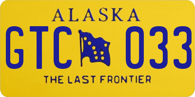 AK license plate GTC033