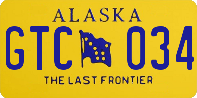 AK license plate GTC034