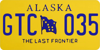 AK license plate GTC035