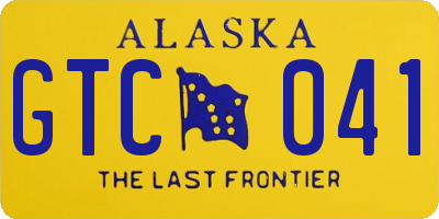 AK license plate GTC041
