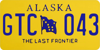 AK license plate GTC043
