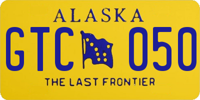AK license plate GTC050