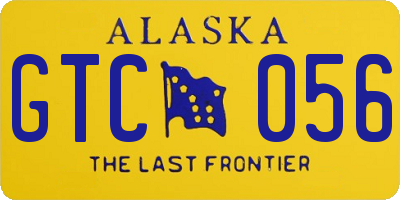AK license plate GTC056