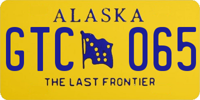 AK license plate GTC065