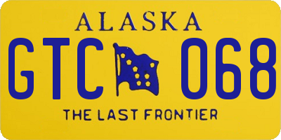 AK license plate GTC068